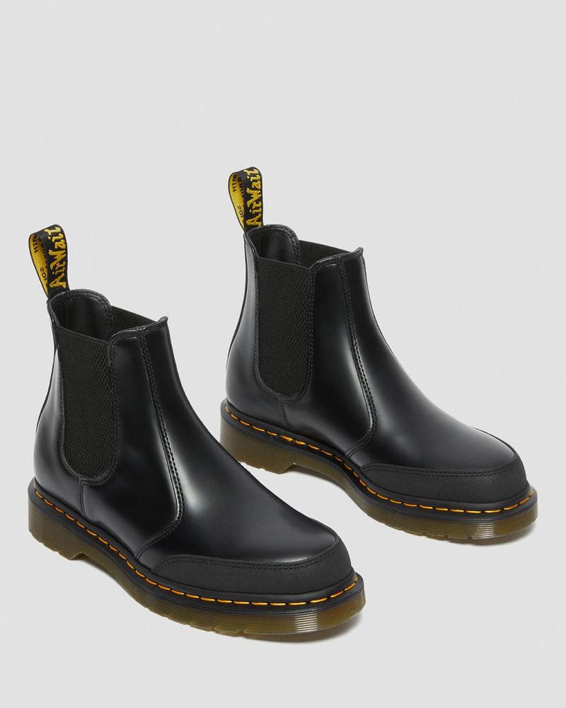 Botines Chelsea Dr Martens 2976 Guard Panel Cuero Hombre Negros | MX 323WNB